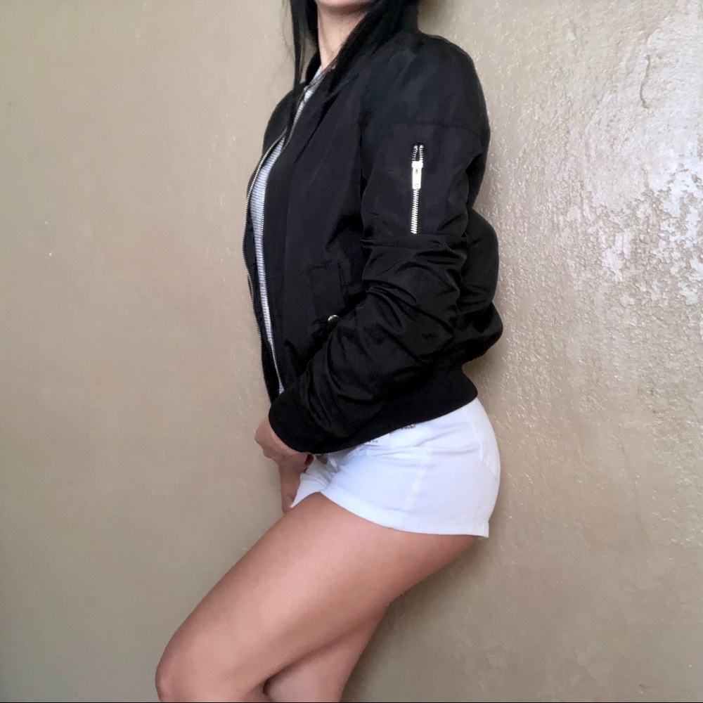 Black Bomber Jacket - Picture 4 of 6